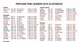 Trail Blazers Tv Broadcast Schedule Pictures