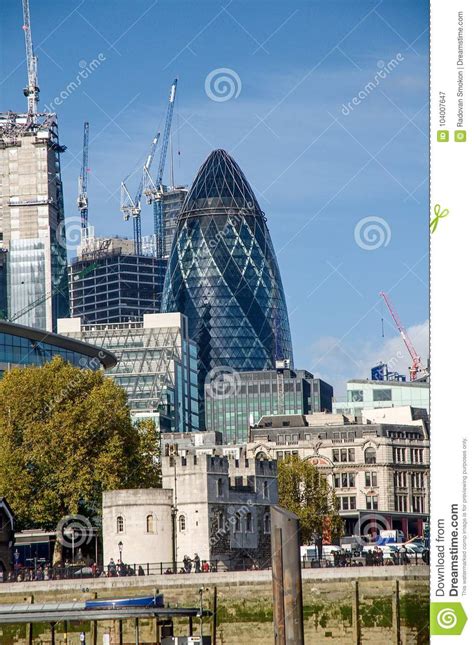 Modern Cityscape Of London England Editorial Photography Image Of