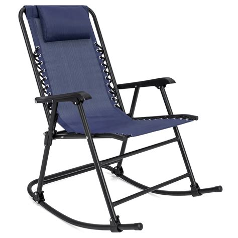 Best Choice Products Foldable Zero Gravity Rocking Patio Recliner Chair