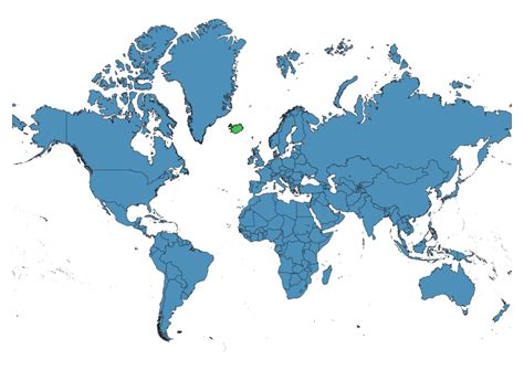 Iceland On World Map Svg Vector Location On Global Map