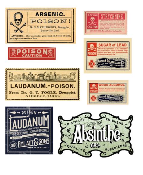 Printable Poison Label Printable Label Templates Printable Label