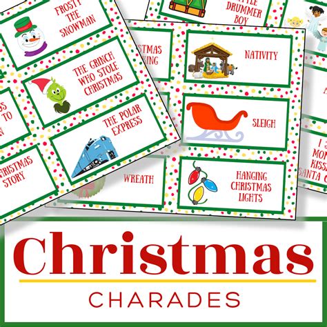 Printable Christmas Charades For Adults Printable Templates
