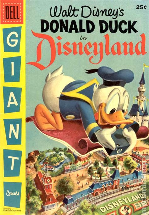 Dell Giant Donald Duck In Disneyland 1954 Comic Books
