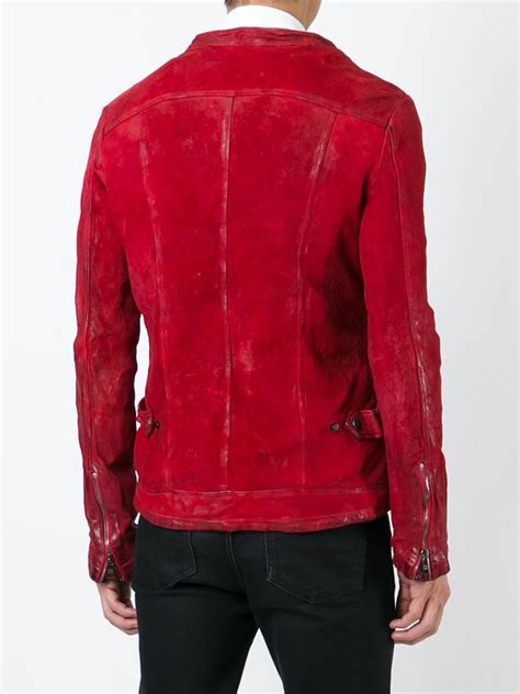 Lyst Giorgio Brato Suede Jacket In Red For Men