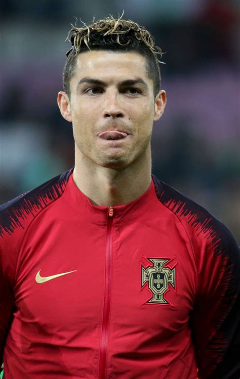 Geneva Switzerland March 26 Cristiano Ronaldo Of Portugal Poses