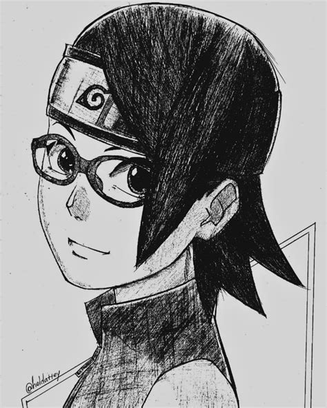 My Ball Point Pen Drawing Of Sarada Drew This For My Friends Birthday