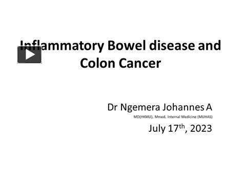 Ppt Ibd And Colon Cancer Powerpoint Presentation Free To Download
