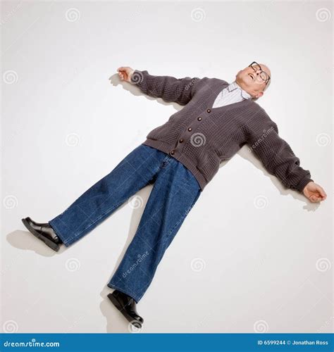 Man Laying On Ground With Arms Outstretched Stock Images Image 6599244
