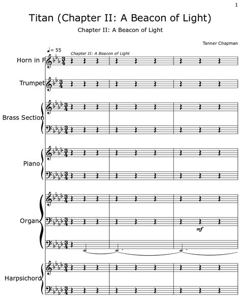Titan Chapter Ii A Beacon Of Light Sheet Music For Horn In F