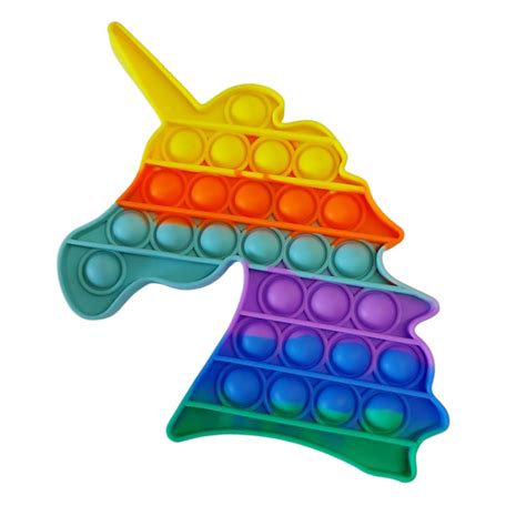 Kids can enjoy pushing each bubble until they get to the last one just to turn the toy around so they can start all over again, making the pop it fidget toy supersized multicoloured butterfly a fantastic gift. POP-IT Fidget Toy --- UNICORN (rainbow)