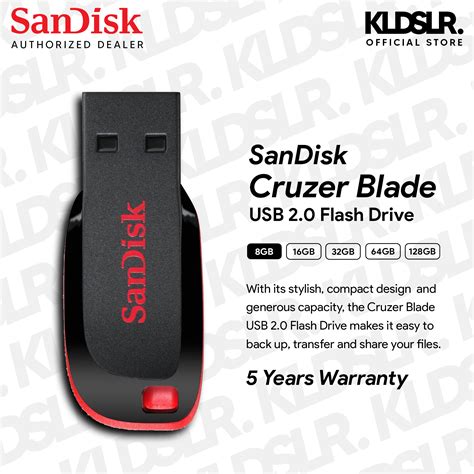 Sandisk Cruzer Blade 8gb Usb 20 Flash Drive Sdcz50 008g B35