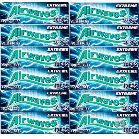 Airwaves Sugarfree Chewing Gum 10 20 And 30 Cherry Extreme Black Mint Blackcurrn Ebay