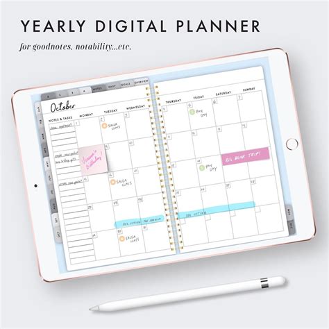 Pencil planner pro is the best of both worlds as you can write directly over the events that come from the calendar app using your apple pencil. iPad planner, goodnotes digital planner, notability ...
