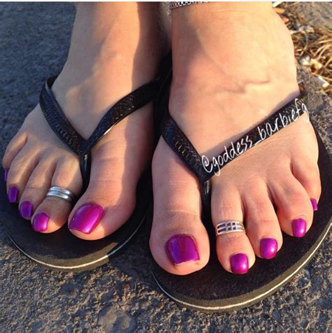 Feet And Sandals Purple Manicure Long Toenails Gorgeous Feet Female