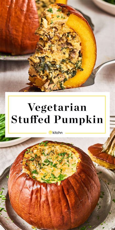 how to make a vegetarian stuffed pumpkin masterpiece recipe pumpkin veggie dinner vegetarian