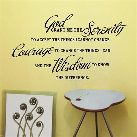 God Grant Me The Serenity Prayer Bible Art Quote Vinyl Wall Stickers
