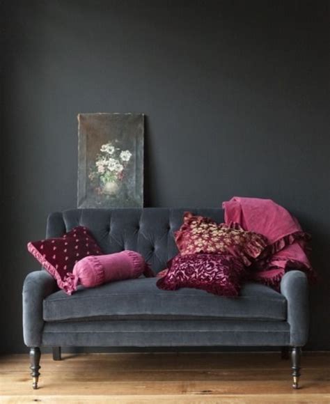 Gray And Cranberry Imagine This With Navy Blue Wall Color And White