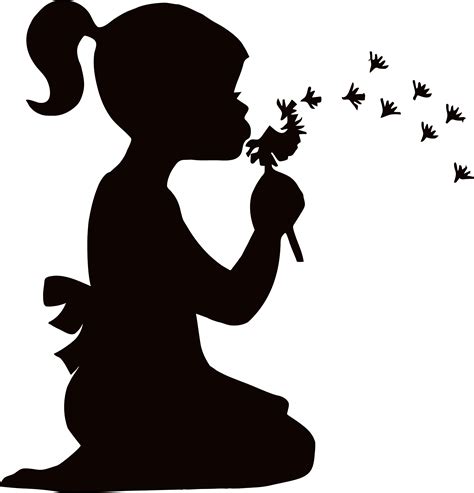 Clipart Little Girl Silhouette Png Download Full Size Clipart