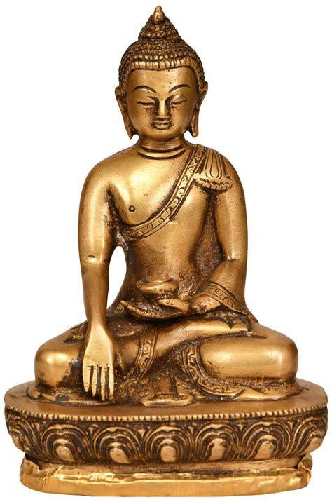Tibetan Buddhist Lord Buddha in Bhumi Sparsha Mudra