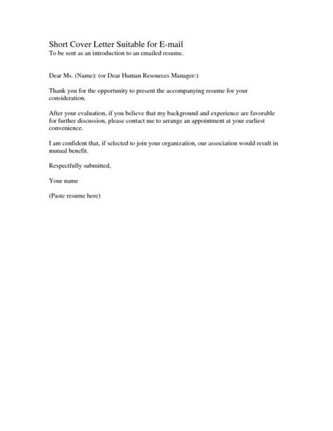 Are you sending a cover letter in the mail or by email? Short Cover Letter | Template Business