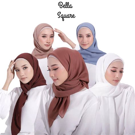 Jual Harga Termurah Jilbab Bella Square Segi Empat Hijab Bella Square