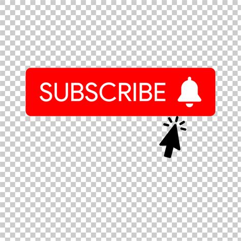 Red Subscribe Button With Courser Png Image Free Download