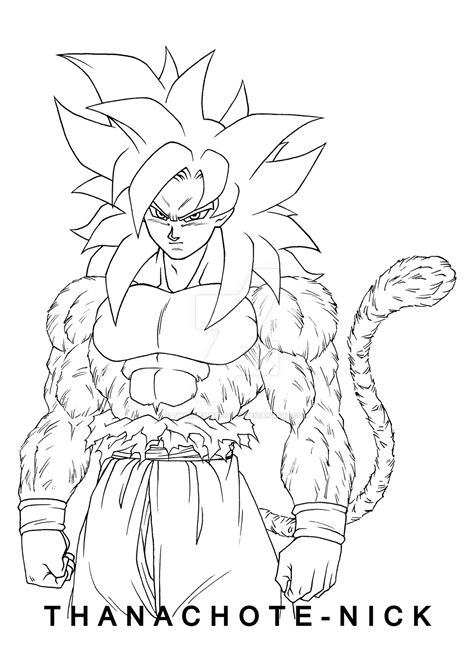 Goku Ssj4 Coloring Pages Coloring Pages