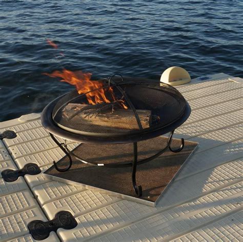 These fire proof pads come in 5 standard sizes, 12x12in, 16x16in, 24x24in, 30x30in and 36x36in. Fire Pit Pad for Wood Deck | Deck fire pit, Fire pit, Wood ...