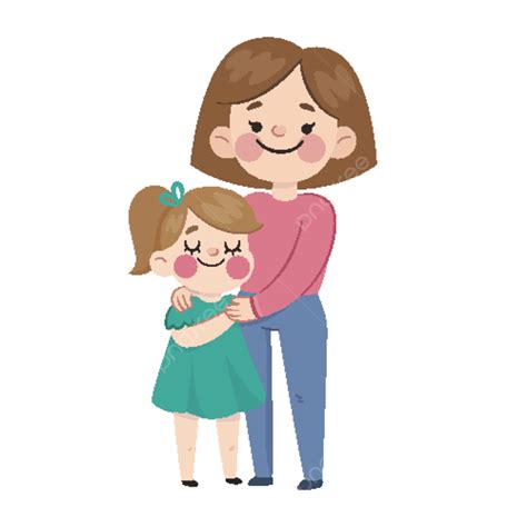 mother daughter talking vector hd png images mother and daughter warm hand drawn vector mother