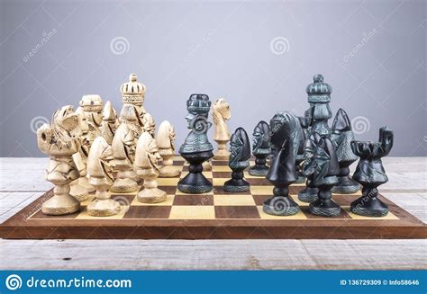 Different Positions Of The Chess Pieces In A Game Stock Image Image