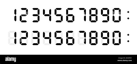 Digital Clock Numbers Font