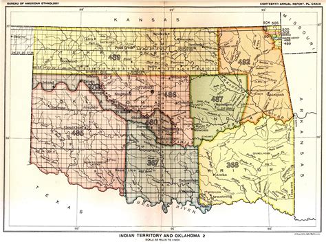 Indian Land Cessions In The U S Indian Territory And Oklahoma 2 Map