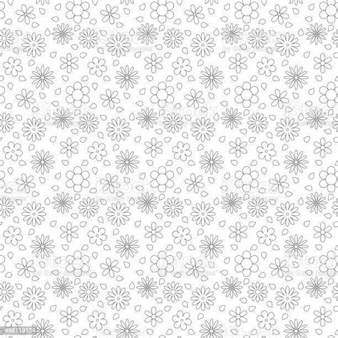 Coloring Book Seamless Flower Pattern Stock Illustration Download