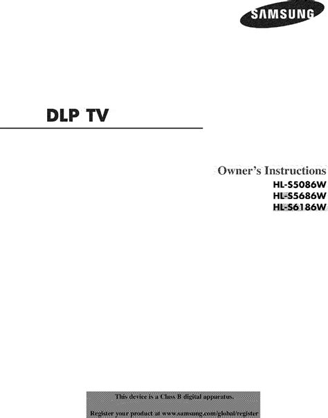 SAMSUNG DLP Television Manual L