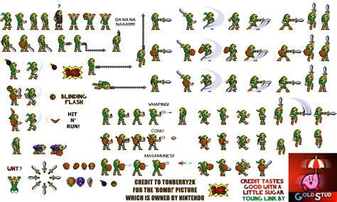 Legend Of Zelda Link Sprite Sheet