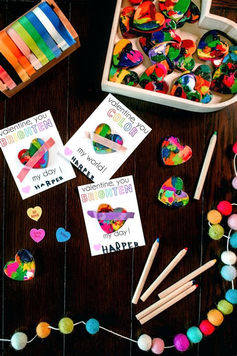 Melted Crayon Valentine Hearts Valentine Crafts And Activities