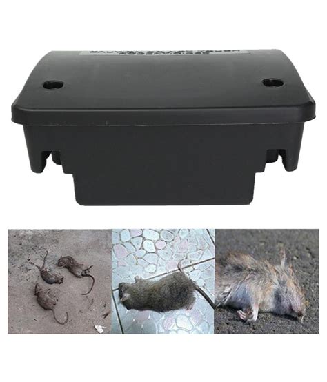 Professional Home Rodent Bait Block Station Box Case Trap With Key For