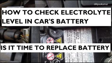 How To Check The Electrolyte Level Of The Battery In Your Car Youtube