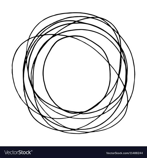 Simple Hand Drawn Doodle Circle Template Vector Image