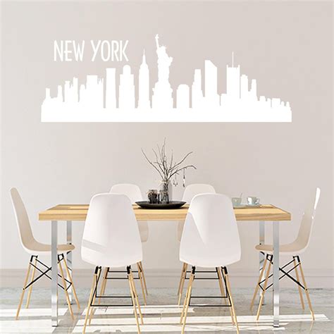 New York City Skyline Sticker Vinyl Stickers Decals Art Home Etsy