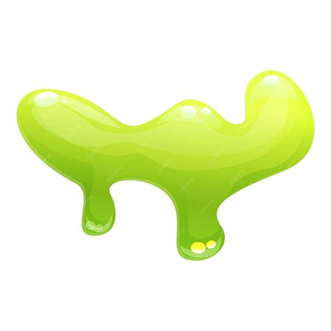 Premium Vector Slime Liquid Icon Cartoon Vector Green Sticky Blob Mucus