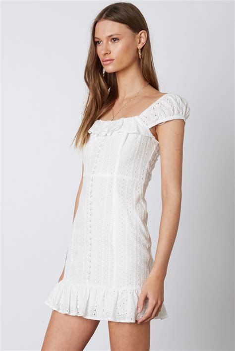 Cute White Lace Dress Eyelet Lace Dress White Mini Dress Bohopink Eyelet Lace Dress