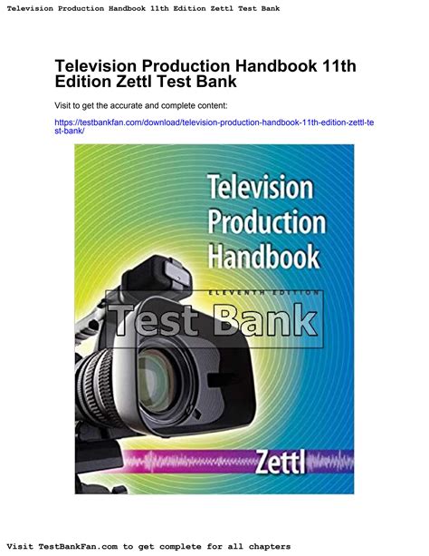 Fulldownloadtelevision Production Handbook 11th Edition Zettl Test