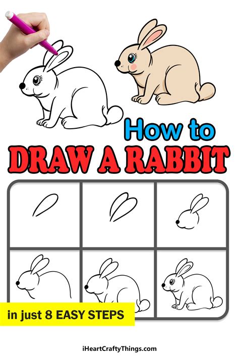 Rabbit Drawing How To Draw A Rabbit Step By Step