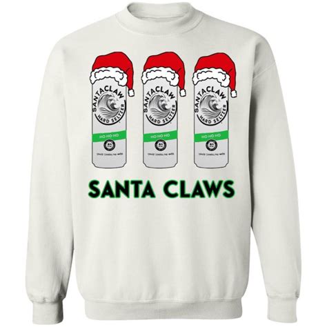 White Claw Santa Claws Hard Seltzer Christmas Sweater Shirt