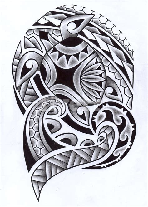 Draw A Layout For Tribal Maori Or Polynesian Design Tattoo By