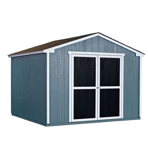 Handy Home Products Installed Princeton 10 Ft X 10 Ft Wood Storage