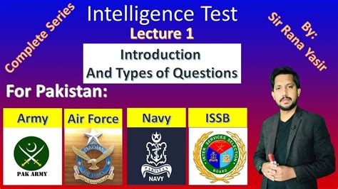 Introduction To Intelligence Test For Pakistan Air Force Army Navy