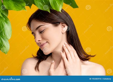 Skin Care Spa Therapy Relaxed Woman Enjoying Fresh Stock Photo Image Of Herbal Bare