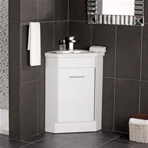 Corner units are a good option to add extra bench space. tiny bathroom with corner sink | corner bathroom sink ...